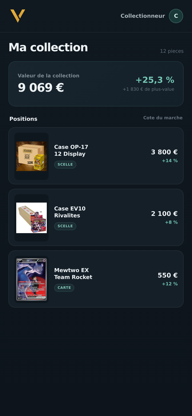 Vaultra sur mobile