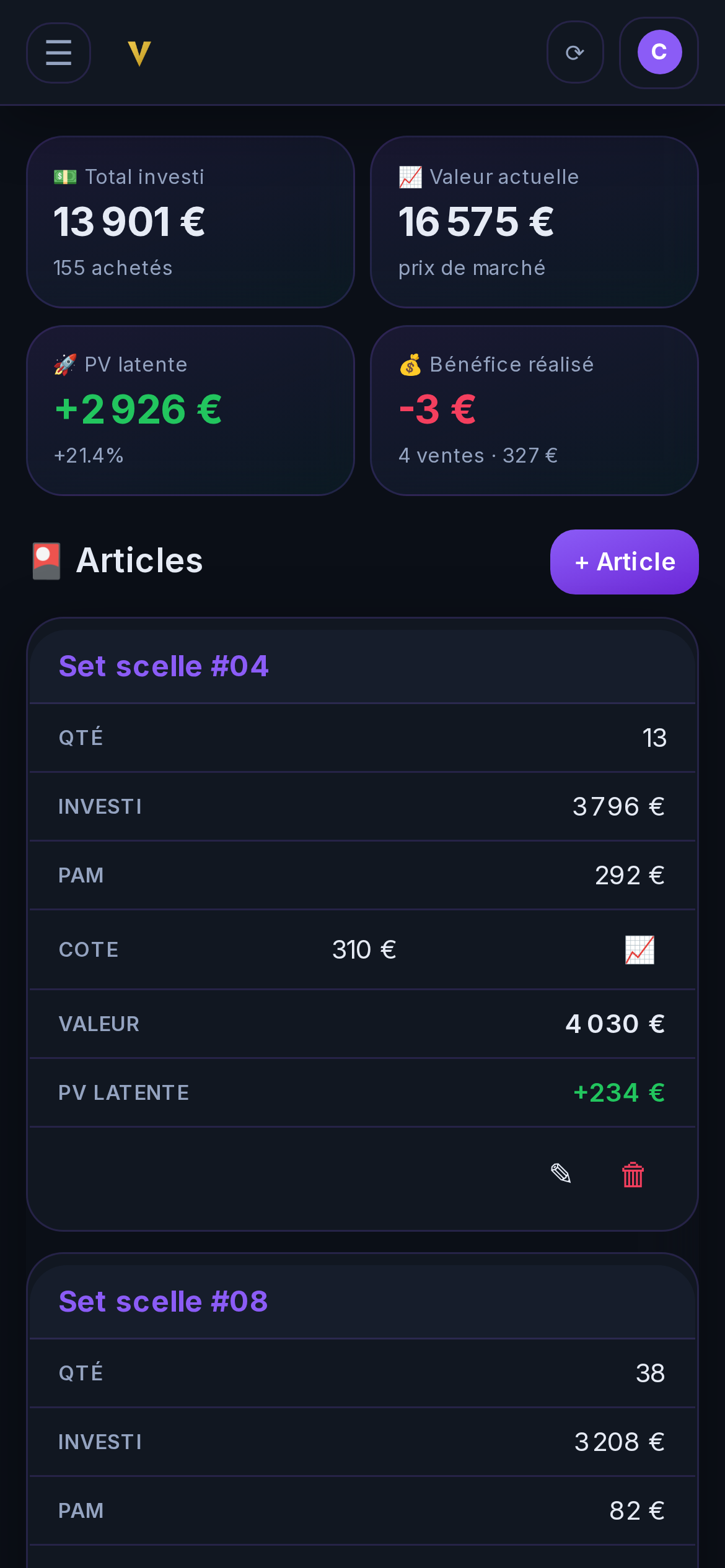 Vaultra sur mobile
